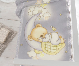 Pielsa 6375 - Printed Blanket 6375 80*110 C/91, grey