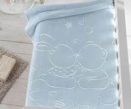 Pielsa 6656 - Embossed Blanket 6656 80*110 C/62, blue