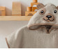 Бродирано пончо с качулка от хавлиена материя Kanz, Bear камък KNZ-038-153.01.0221-Bear камък thumb 3