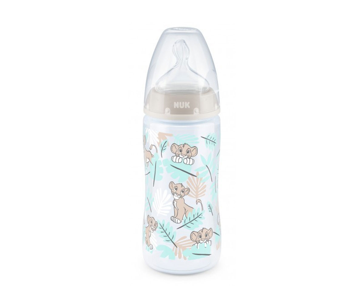 Бебешко пластмасово шише за мляко и вода Nuk Termo control First Choice, Lion King, РР, 300 мл, силикон, 6-18м 10741764