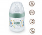 Бебешко пластмасово шише за вода, чай и кърма Nuk for Nature Termo Control, PP, размер S, 150мл, силикон, 0м+, зелено 10743074 thumb 2
