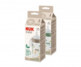 Бебешко пластмасово шише за мляко Nuk for Nature Termo Control, PP, размер M, 260мл, силикон, 0м+, асортимент 10742003