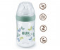 Бебешко пластмасово шише за мляко Nuk for Nature Termo Control, PP, размер M, 260мл, силикон, 0м+, зелено 10742003 thumb 2