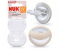 Ортодонтска силиконова залъгалка Nuk Mommy Feel, 2 броя, със стерилизираща кутийка, 0-9м, сива/бежова 10175311 thumb 2