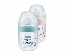 Бебешко пластмасово шише за мляко и вода Nuk Nature Sense, PP, силикон, 150мл, Beach time, S, 0-6м 10743838
