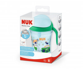 Чаша със сламка за сок и вода Nuk Motion Cup, зелена, 8м+ 10255640