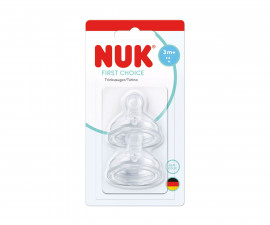 Антиколик биберон за хранене от силикон Nuk First Choice, 2 броя, размер M, 3м+ 10124041