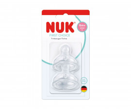 Биберон за хранене от силикон Nuk First Choice, 2 броя, размер XL, 6м+ 10124051