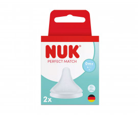 Антиколик биберон за хранене от силикон Nuk Perfect Match, 2 броя, размер S, 0м+ 10124032