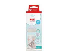 Бебешко пластмасово шише за хранене Nuk Termo Control Perfect Match, 260 мл, силиконов биберон размер M, 3м+, Disney Тигър 10216331