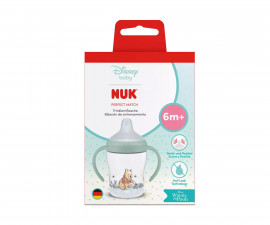 Бебешко пластмасово шише със силиконов накрайник за сок Nuk Perfect Match, 150 мл, 6м+, Disney, Мечо пух 10215391