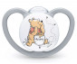Ортодонтска силиконова залъгалка Nuk Perfect Match Air, 1 брой, с кутийка, 6-18м, Мечо Пух, сив 10176355 thumb 2