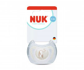 Ортодонтска силиконова залъгалка Nuk First Choice, 1 брой, с кутийка, 0-6м, Пингвин 10175384