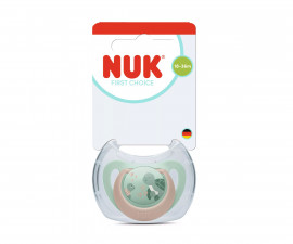 Ортодонтска силиконова залъгалка Nuk First Choice, 1 брой, с кутийка, 18+м, Костенурка, зелен 10177251