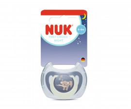 Ортодонтска силиконова залъгалка Nuk First Choice, 1 брой, с кутийка, 0-6м, Night Коала 10175391