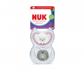 Ортодонтски силиконови залъгалки Nuk Perfect Match Air, 2 броя, с кутийка, 18-36м, Овца 10177229