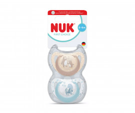 Ортодонтски силиконови залъгалки Nuk First Choice, 2 броя, с кутийка, 0-6м, Мечка/Водно конче, момче 10175378