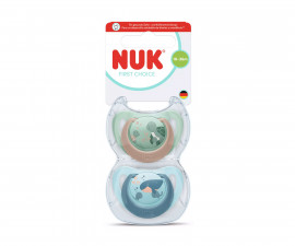 Ортодонтски силиконови залъгалки Nuk First Choice, 2 броя, с кутийка, 18+м, Костенурка/Кит, момче 10177246