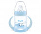 Бебешко шише Nuk First Choice Temperature control, 150мл със силиконов накрайник за сок, 6м, тюлен син 10215436 thumb 2