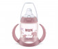 Бебешко шише Nuk First Choice Temperature control, 150мл със силиконов накрайник за сок, 6м, слон розов 10215437 thumb 2