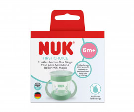 Неразливаща се чаша за пиене на вода Nuk First Choice mini Magic Cup, 160 мл, 6м, Пингвин, зелен 10255722