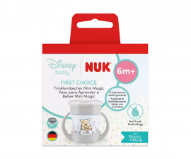 Неразливаща се чаша за пиене на вода Nuk First Choice mini Magic Cup, 160 мл, 6м, Disney Мечо пух 10255712