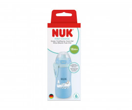Неразливащо шише за вода с клапа Nuk First Choice, 300 мл, 18м, Мечка синя 10255854
