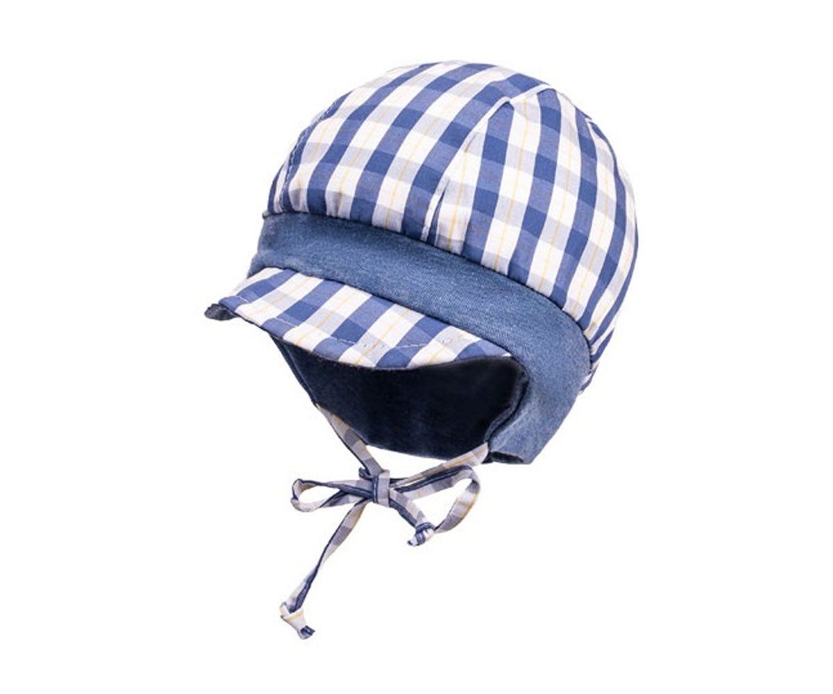 Лятна шапка Maximo, каре синя, асортимент 95500-037600