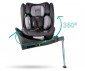 Столче за кола за новородено бебе с тегло до 36кг. с въртяща се функция BigToes Rise I-Size 360°, 40-150 см, сив бор RAIS13 thumb 5