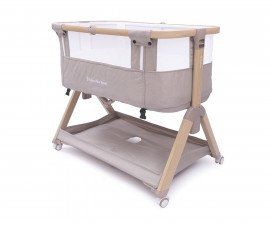 Детска кошара с падаща преграда BigToes Flex Travel, beige forest MINI14