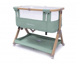 Детска кошара с падаща преграда BigToes Flex Travel, green mineral MINI15