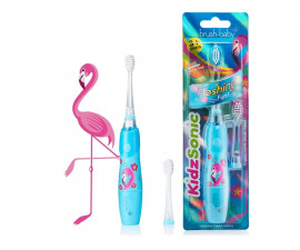 BrushBaby BRB193 - Flamingo KidzSonic Kids Electric Toothbrush
