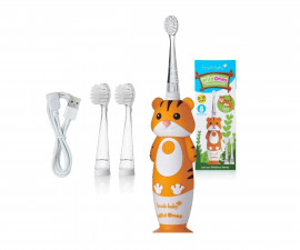 BrushBaby BRB233 - WildOnes™ Tiger Kids Electric Rechargeable Toothbrush