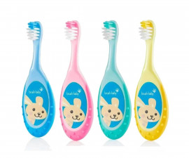 BrushBaby BRB207 - FlossBrush Baby Bristles Toothbrush (0-3 Years)