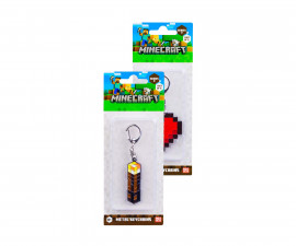 PMI MC6210 - Minecraft Metal Keychains 1 pack Blister - 6 styles to collect