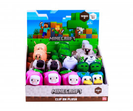 PMI MC7204 - Minecraft Clip on Plush 15 cm-7 designs to collect - 18 pcs CDU