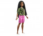 Игрален комплект за деца кукла Barbie - Fashionistas, зелена блуза и цикламени къси панталони FBR37 thumb 2