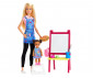 Barbie GJM29 - Art Teacher Playset with Blonde Doll, Children's Doll, Easel and Accessories thumb 2