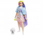 Детска играчка за момиче кукла Barbie - Екстра мода, с двуцветна коса thumb 2