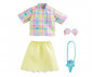Детска играчка модни кукли Barbie GWC27 - Комплект модни дрехи, Жълта пола и синя чанта GWC27 thumb 2