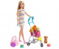 Детска играчка модни кукли Barbie GHV92 - Комплект на разходка с 2 кученца thumb 2