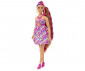 Игрален комплект за деца Кукла Barbie - Кукла с дълга коса и цветя HCM89 thumb 4