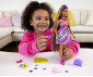Игрален комплект за деца Кукла Barbie - Кукла с дълга коса и цветя HCM89 thumb 6