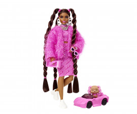 Игрален комплект за деца Кукла Barbie - Екстра: С лого от 80-те HHN06
