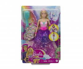 Игрален комплект за деца Кукла Barbie - Дриймтопия: 2в1, с трансформация принцеса/русалка GTF92