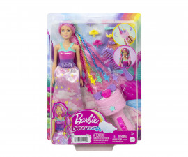 Кукла Barbie Дриймтопия - Игрален комплект кукла с шарени плитки и аксесоари за прически HNJ06