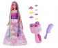 Кукла Barbie Дриймтопия - Игрален комплект кукла с шарени плитки и аксесоари за прически HNJ06 thumb 2