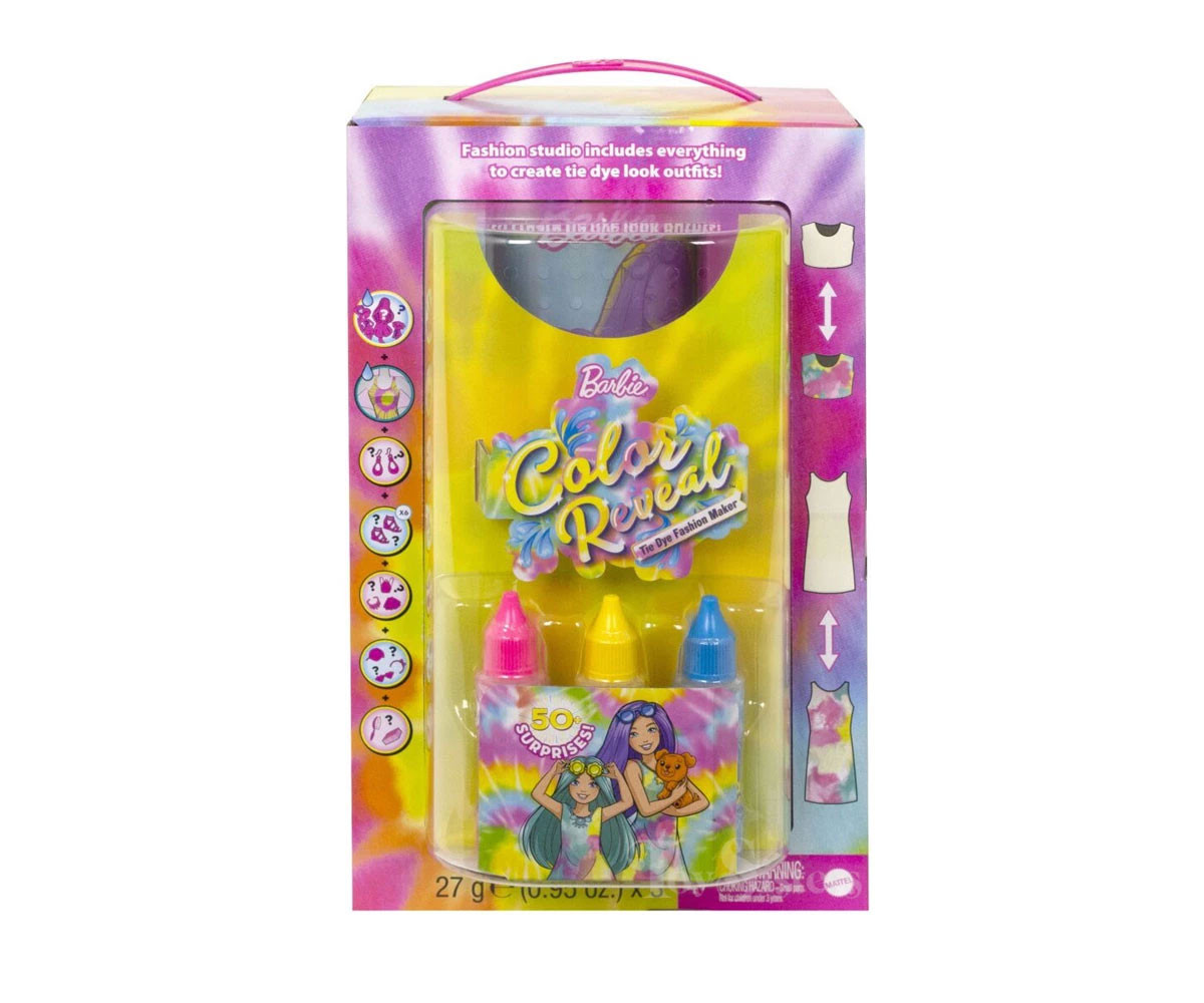 Игрален комплект за деца Кукла Barbie - Модно студио с трансформация - Пъстри цветове/шарки HCD29