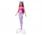 Кукла Barbie - Игрален комплект Дриймтопия - 3в1 принцеса с костюми на фея и на русалка HLC28 thumb 4