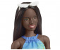 Кукла Barbie - От рециклирана пластмаса, черна коса и синьо облекло GRB37 thumb 4